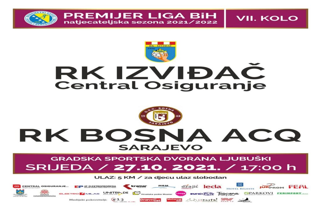 Sutra susret dvije najuspješnije momčadi u poslijeratnoj BiH