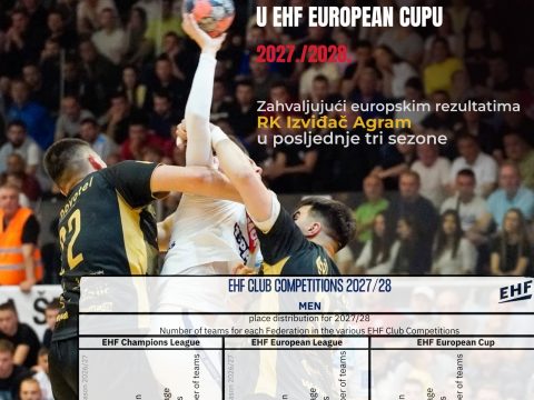Bosna i Hercegovina broj jedan u EHF European Cupu – priznanje europskim rezultatima RK Izviđač Agram